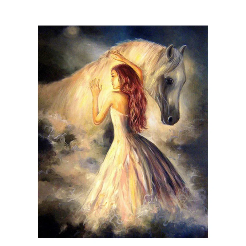 

Girl Oil Pictures By Numbers 50x65cm With Framed DIY Kits Handmade On Canvases Drawing Acrylic Paint For Adults Home Decor Art