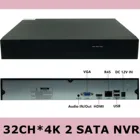 32CH * 4K H.265H.264 ONVIF2.4 NVR сетевой цифровой видеорегистратор Max 2*12 ТБ XMEYE VMS P2P датчик движения человеческого лица RTSP
