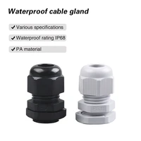 100pcs waterproof cable gland connector ip68 pg7 cable for 3 6 5mm pg9 pg11 waterproof washer pg13 5 pg16 pg19 pg21nylon plastic