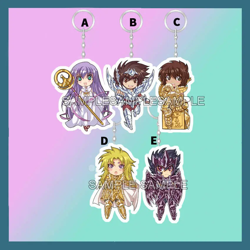 Акриловый брелок для ключей с ремешком аниме Saint Seiya Saori Kido Marin Cute 6 см|Брелоки| |