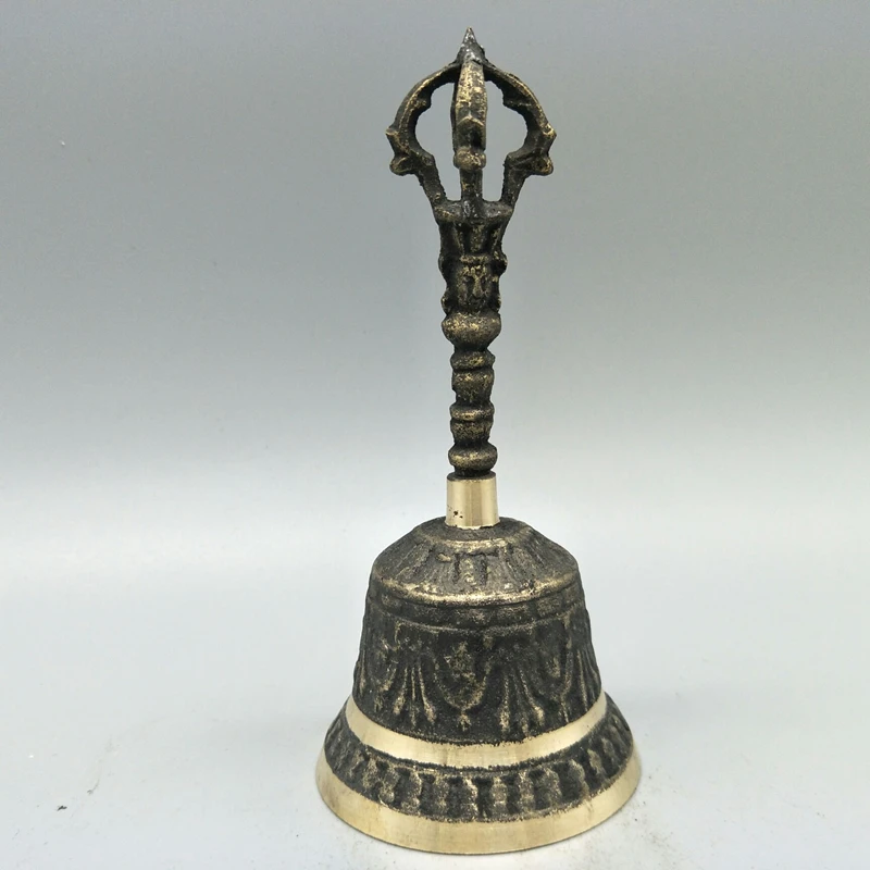 

The China old hand carved bronze bell Figurine Collectibles Statue metal handicraft
