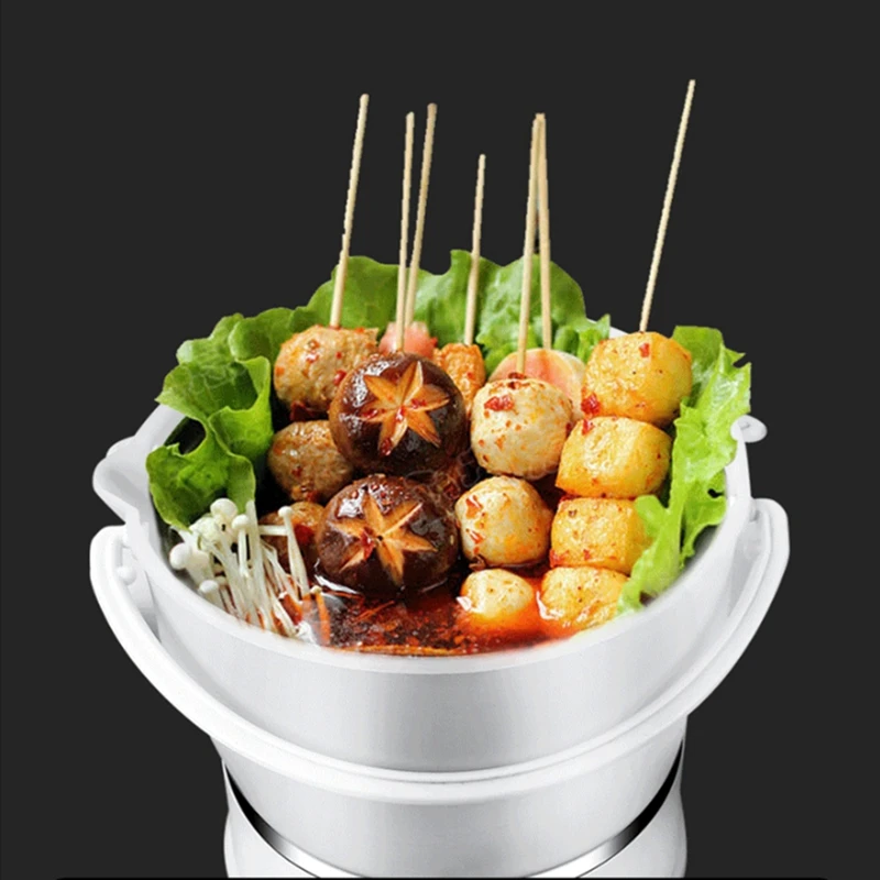 1Л сложенный пищевой силикон Медленная Плита Портативный кухонный горшок мини