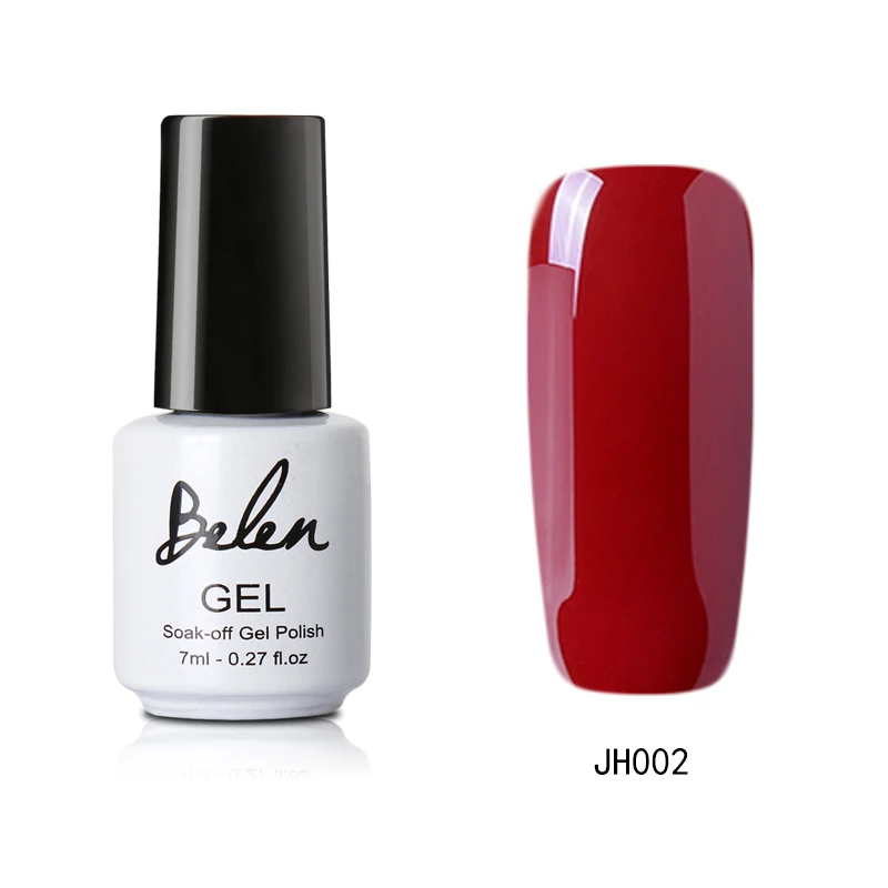 JH002 Belen 7 мл 36 красный цвет УФ светодиодный Гель-лак для ногтей Полуперманентная краска гель лак штамповка эмаль геллак лак - Цвет: JH002