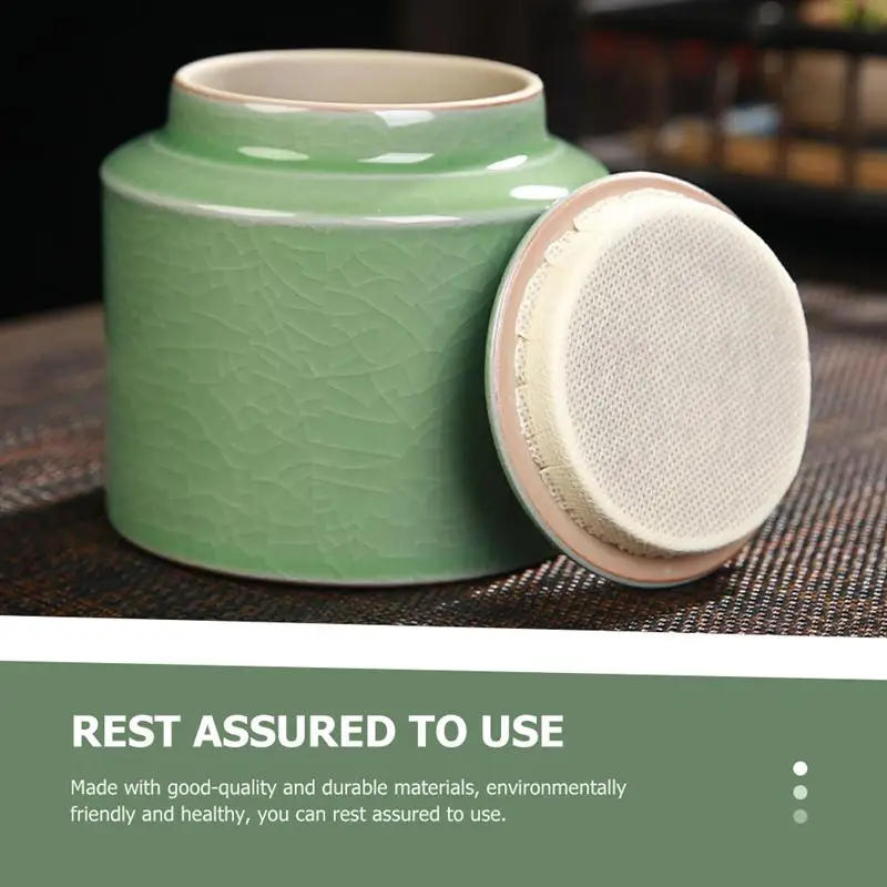 

1Pc Ceramic Tea Canisters Simple Sealing Jars Tea Tanks (Assorted Color)