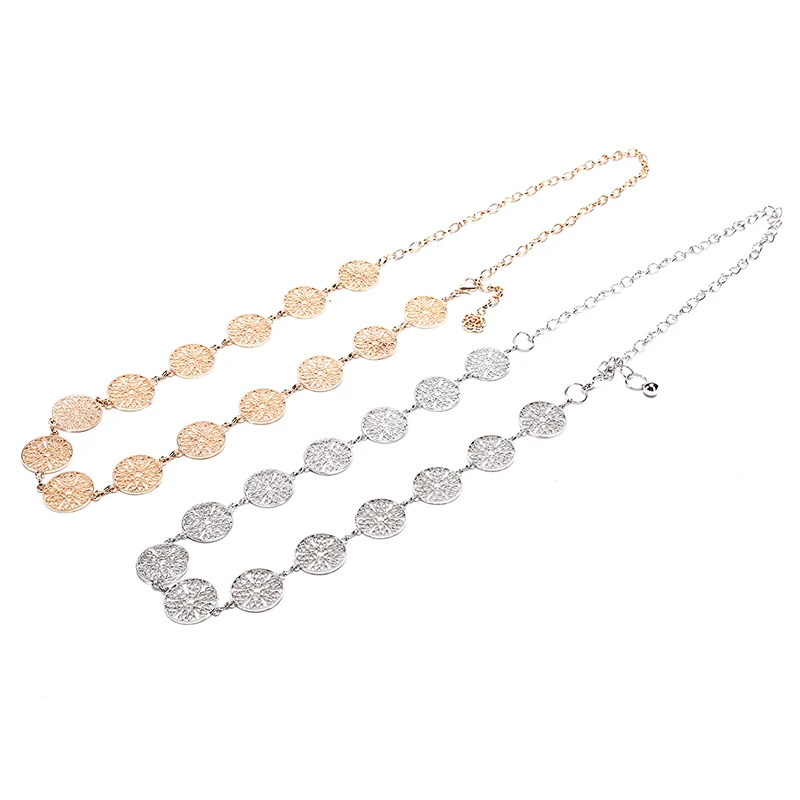 

Fashion Metal Waist Chain Belt Gold Silver Buckle Body Chain Dress Belts New