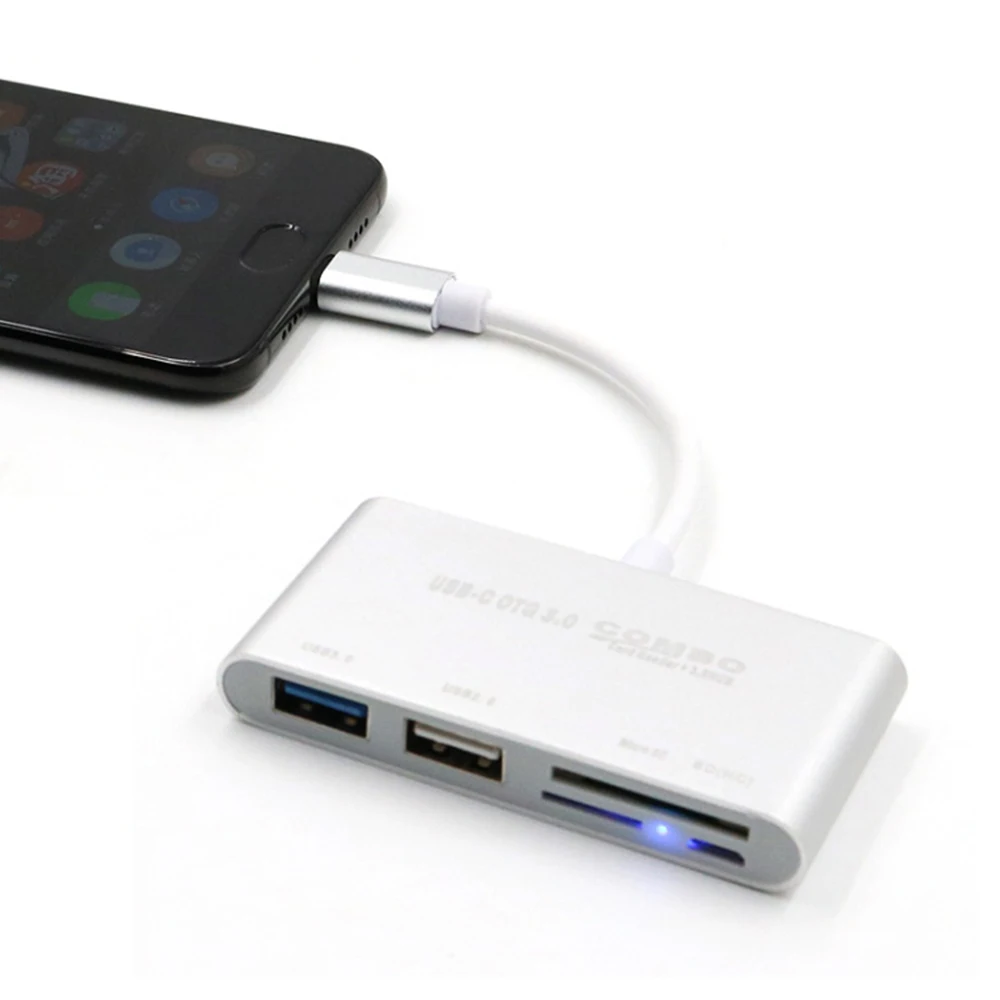 USB 3.1 TYPE-C to USB 3.0HUB SD TF Card Reader Extension Dock for Macbook Type-C interface series mobile phones and tablet