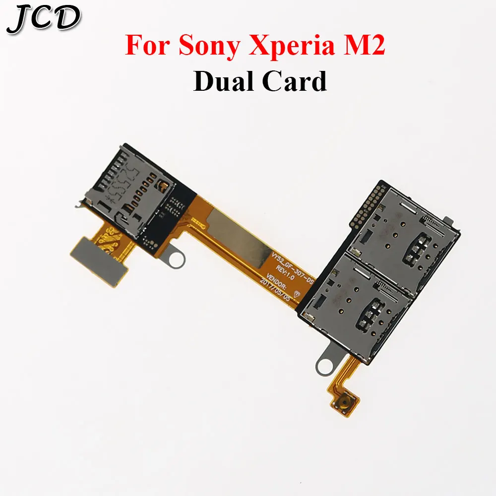 JCD держатель слота для SIM-карты + слот TF-карты гибкий кабель Sony Xperia M2 Aqua S50H S50T D2302 D2303