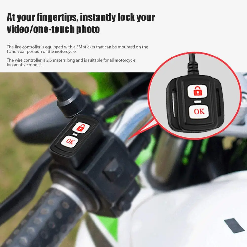 Мотоцикл dvr передний/задний двойной объектив с проводным управлением