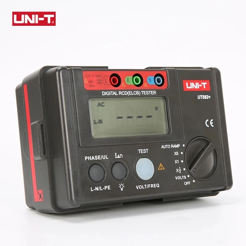 Флюоресцентный цифровой тестер RCD (ELCB) автоматический измеритель цепи утечки на