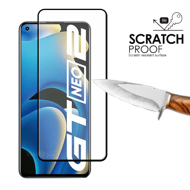 Protector de pantalla 4 en 1 para OPPO Realme GT Neo 2, cristal templado Full HD para Realme GT Neo 2, pel&iacute;cula de lente-2