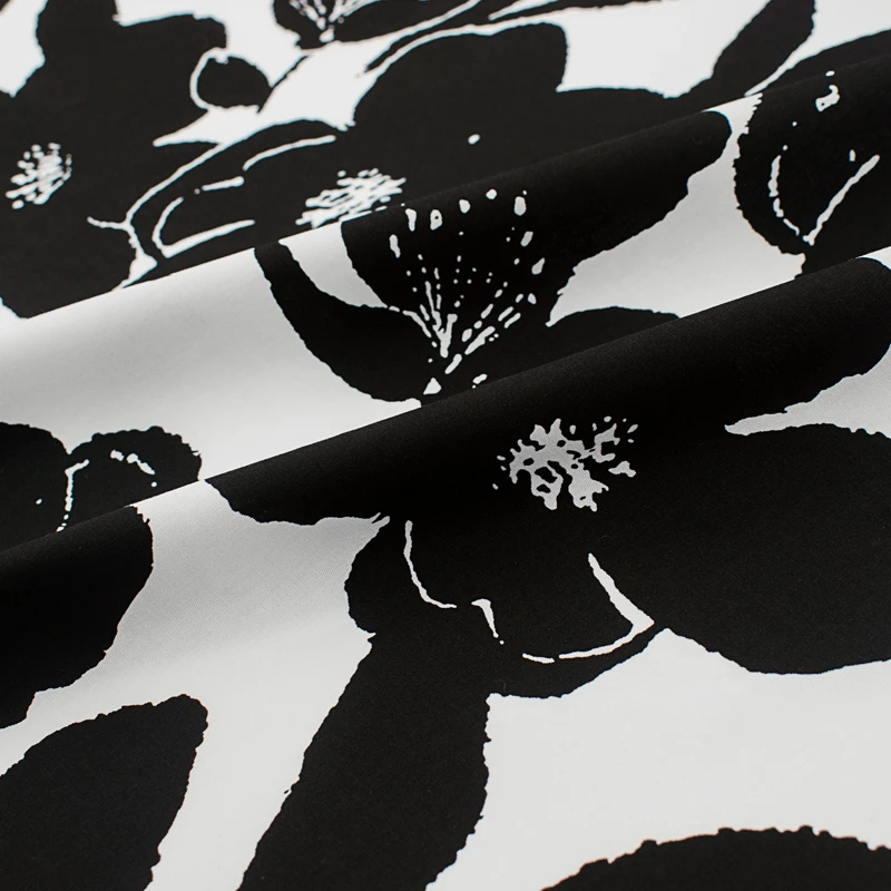 

Black Color Small Sunflowers Pure Cotton Fabric For Dress Tissus Coton Imprimé Sewing Telas Algodon Estampadas Ткань Au Mètre