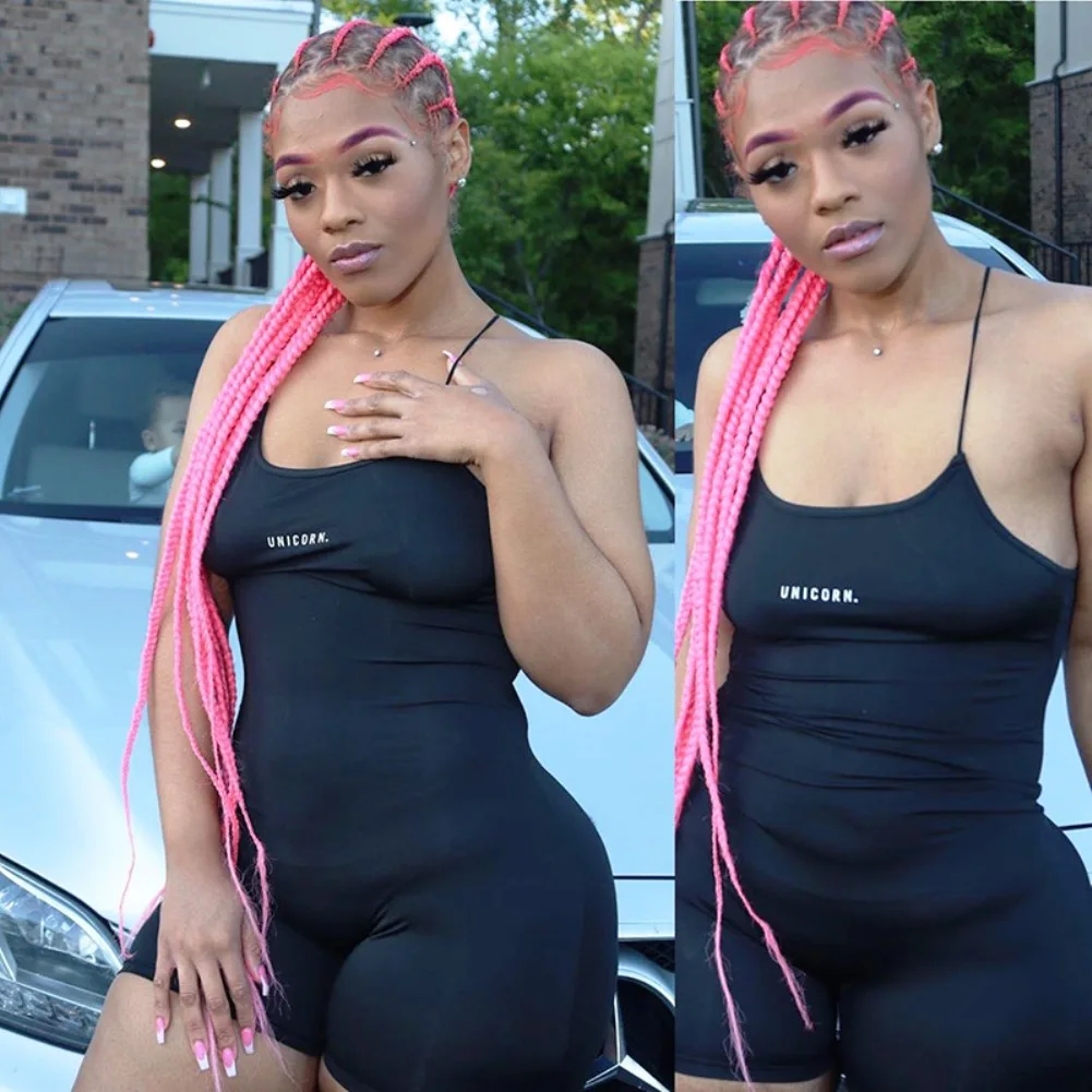 Новинка 2020 эластичный комбинезон без рукавов с надписью Модный женский