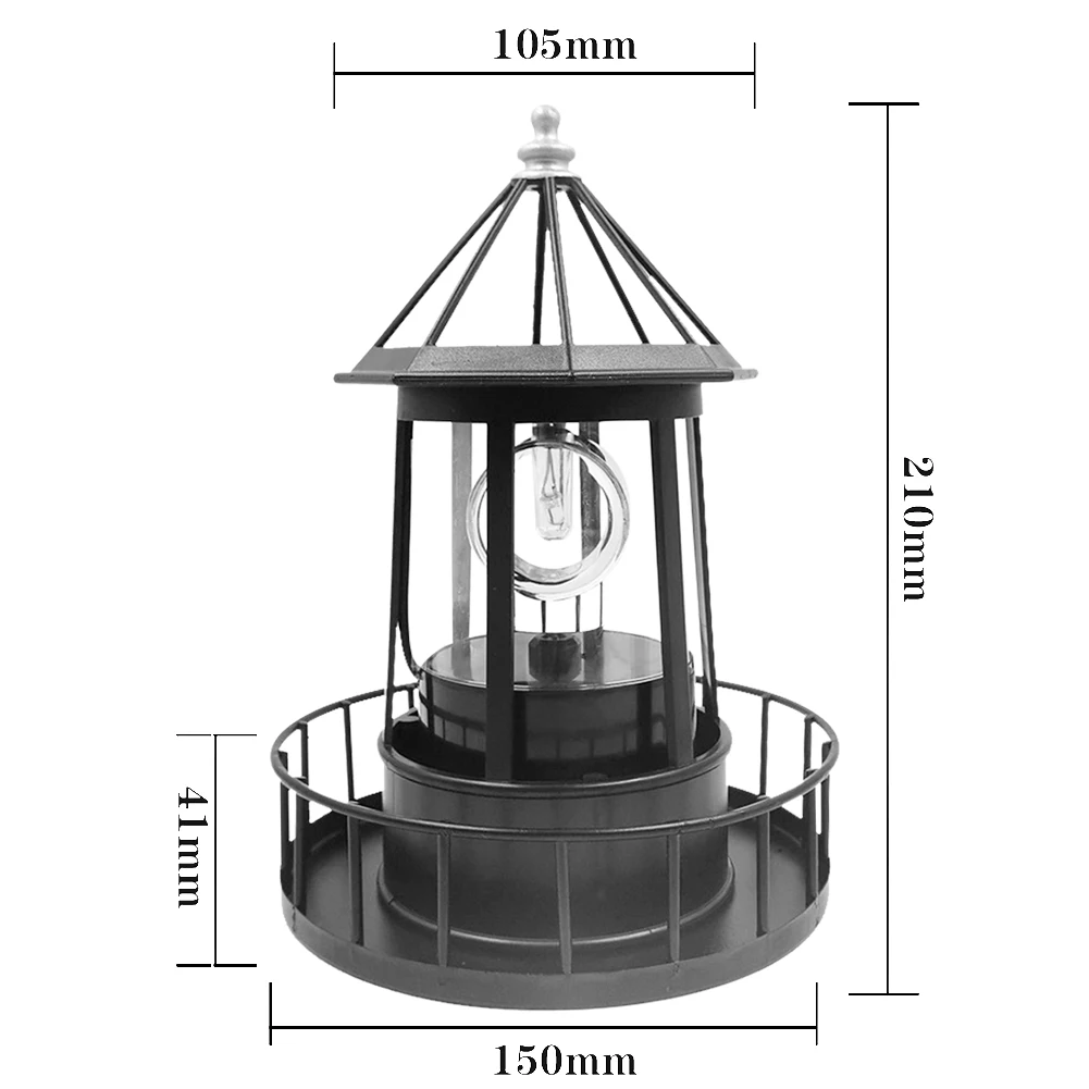 

Lighthouse Solar LED Light Rotating Lamps Yard Garden Fence Outdoor Decoration Sensor Beacom Lamp Lighting Tools