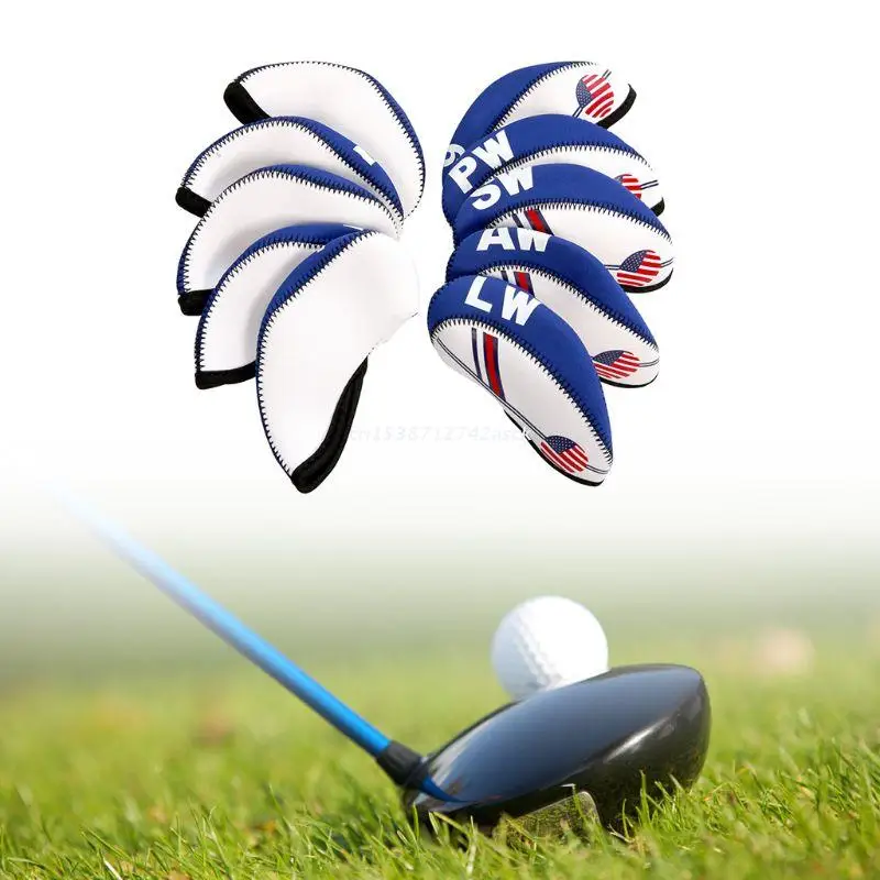 

10Pcs/Set Portable Sport Neoprene Golf Club Head Cover Iron Protective Headcover Dropship