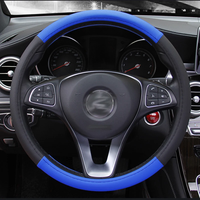 

Защитный чехол для руля, кожаный, противоскользящий, четыре автомобиля, защита для плеч, защита для руля, чехлы рулевого колеса автомобиля