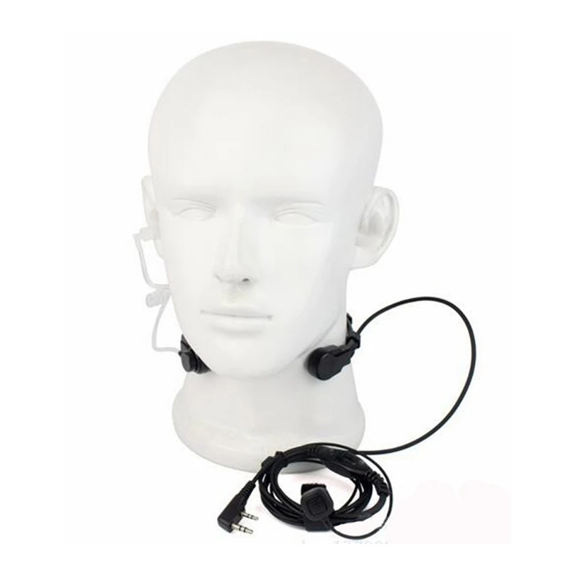 2 Pin PPT baofeng гарнитура горла микрофон для УФ 5r UV 5R BF 888S Kenwood аксессуары Радио рация