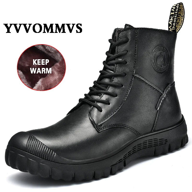Мужские зимние новые ботинки Martin Мягкая теплая Уличная обувь Модная
