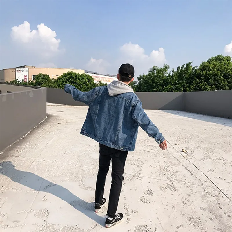 Мужская модная обувь Сезон весна-осень Джинсовые куртки пальто 2020 Новая мужская