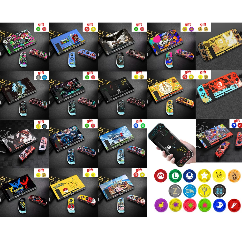 Marios Pokemons NAND Switch жесткий защитный чехол для Nintendo doswitch NS консоль и контроллер Joy-Con прямая стыковка