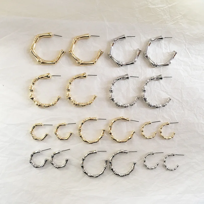 

Women Hoop Earring Circle C-shaped Simple Earrings Half Circle Hipster Earrings Fashion Retro Earrings Party Jewelry