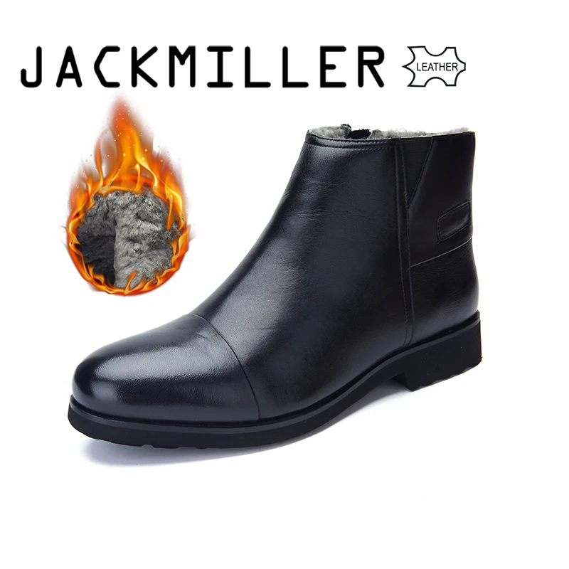 Мужские зимние ботинки из овечьей кожи с подкладкой натуральной шерсти|Ботинки| |
