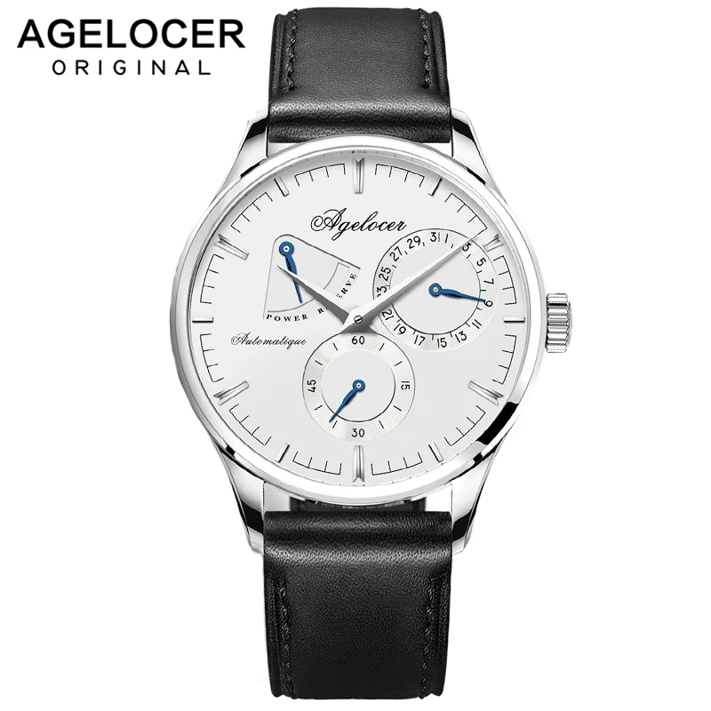

Agelocer Automatic Watch Men Day and Date Mechanical Sapphire Waterproof Men Watches 2020 Luxury Power Reserve zegarek meski