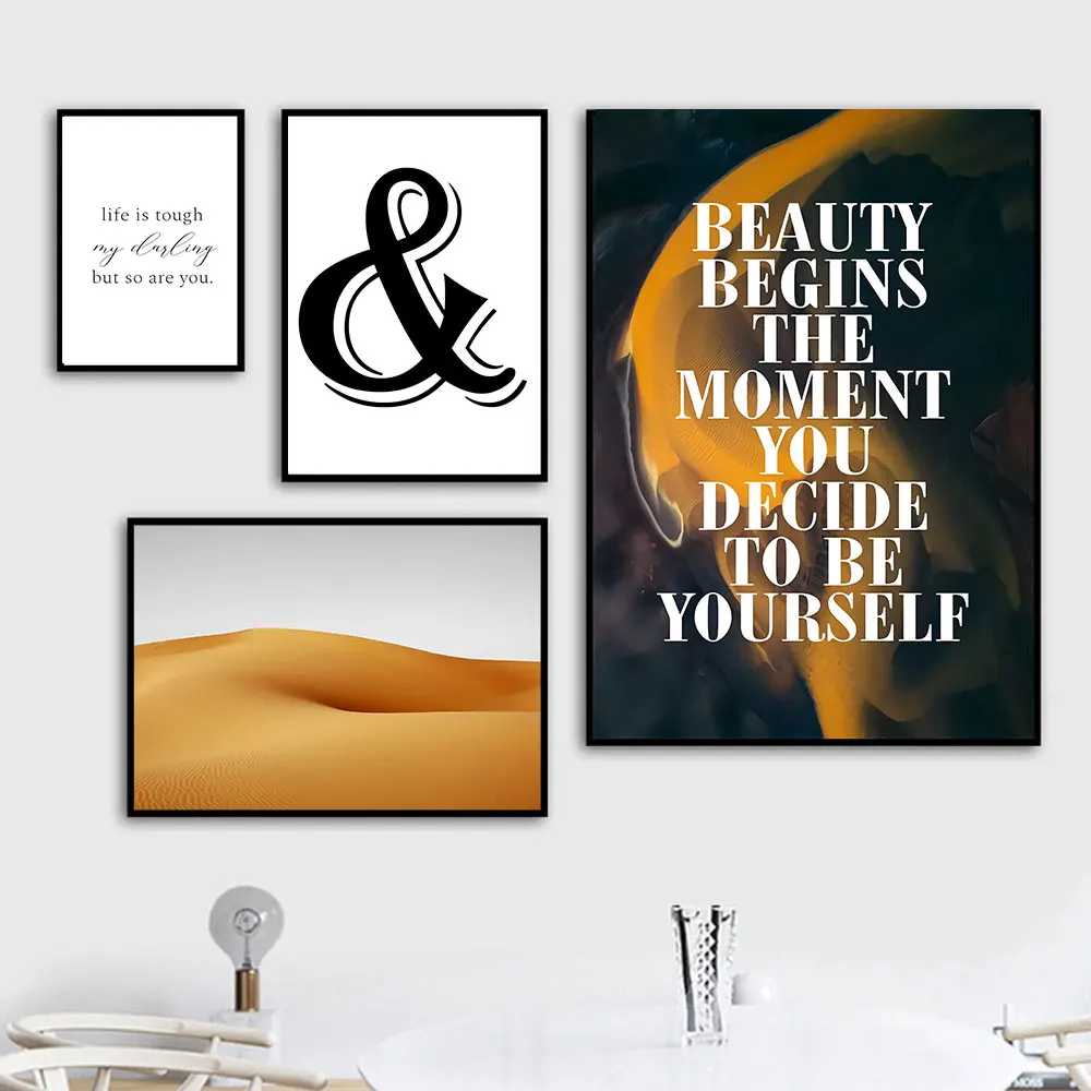 Постер Yellew в скандинавском стиле с изображением пустыни и земли картины на