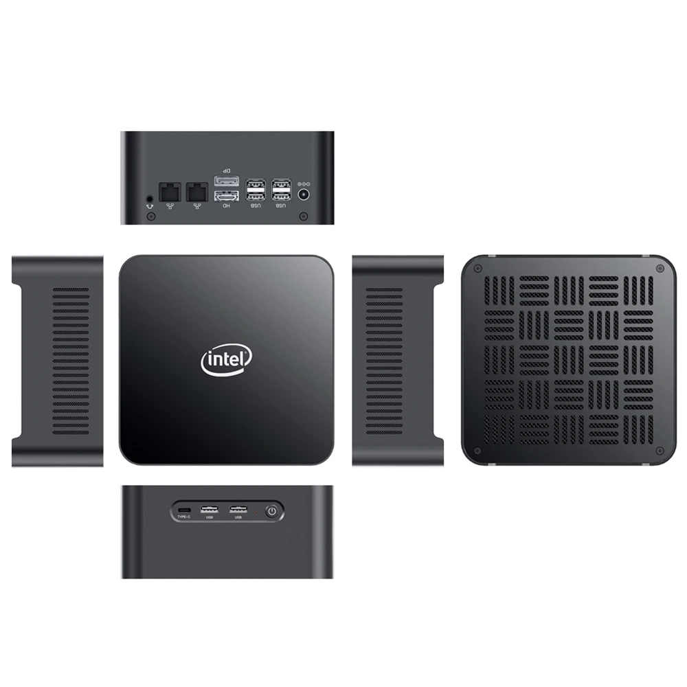 Высокотехнологичный мини ПК Intel Core i5 5257U подлинный Windows 10 Pro 2 * M.2 SSD компьютер Type C DP