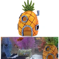 aquarium decor pineapple home octopus house crab shop ornament fish tank dectoration fish hideaway stone house