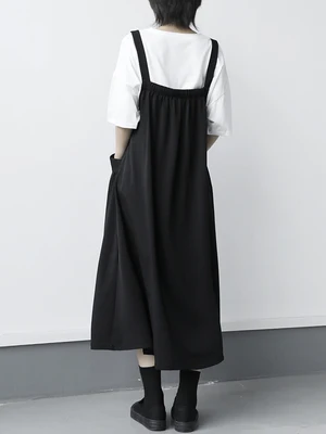 Японский простой драпировка ощущение прохлады большой карман свободный размер