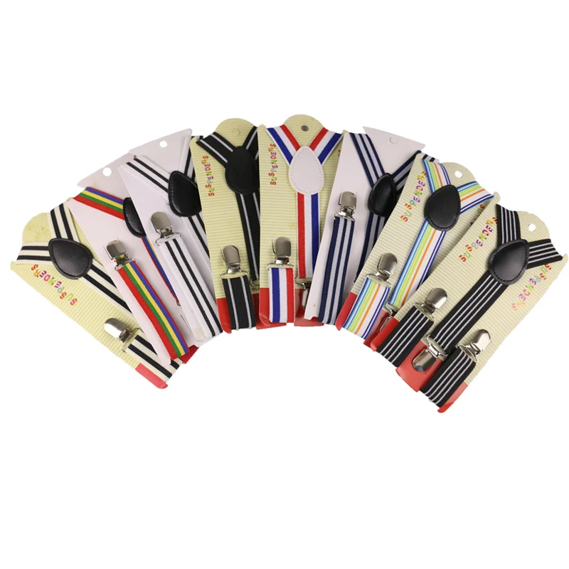 Эластичные подтяжки HUOBAO в полоску для маленьких мальчиков и девочек детская