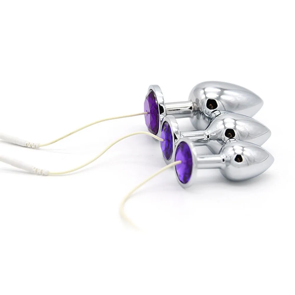 Stainless Steel Anal Plug Electric Shock Anus Accessories Electro Butt Plugs Stimulation Pulse Physiotherapy Massager Sex Toy L1 | Красота и