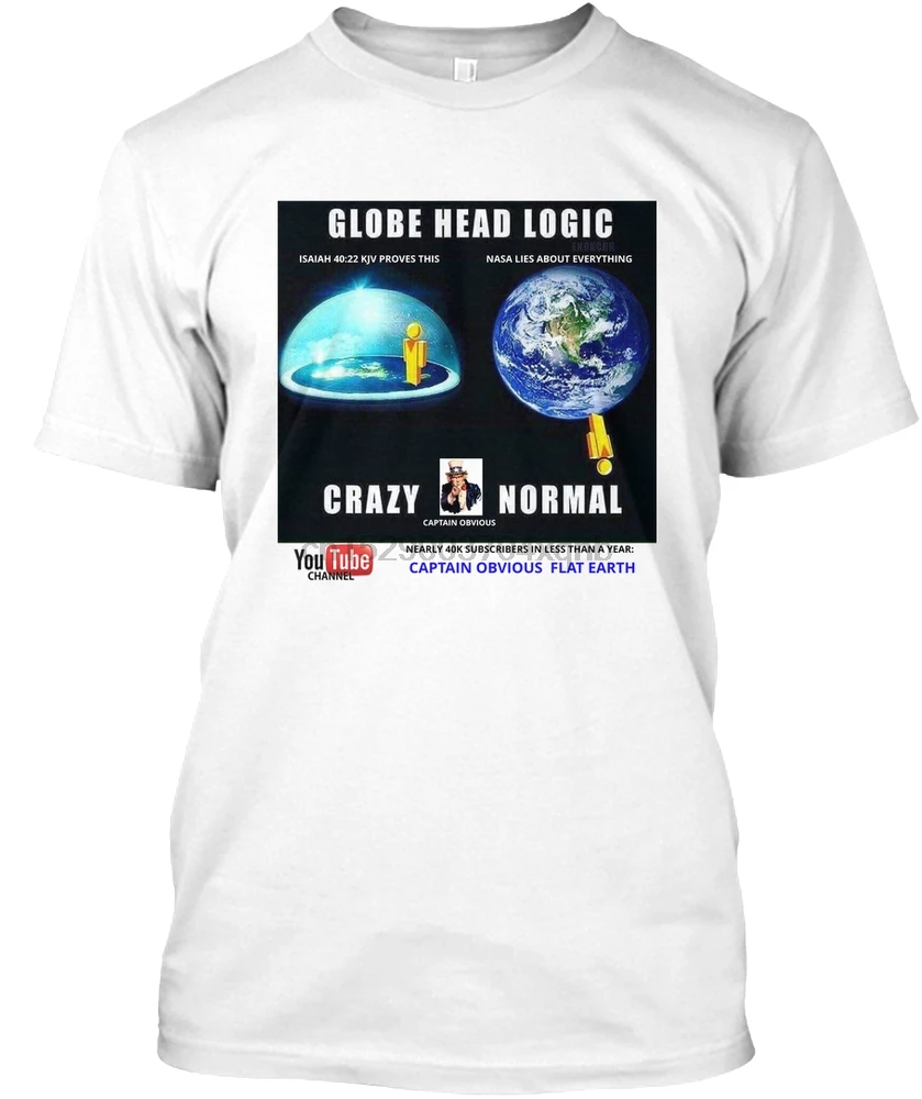 Мужская футболка капитан явный плоская Земля женская | одежда