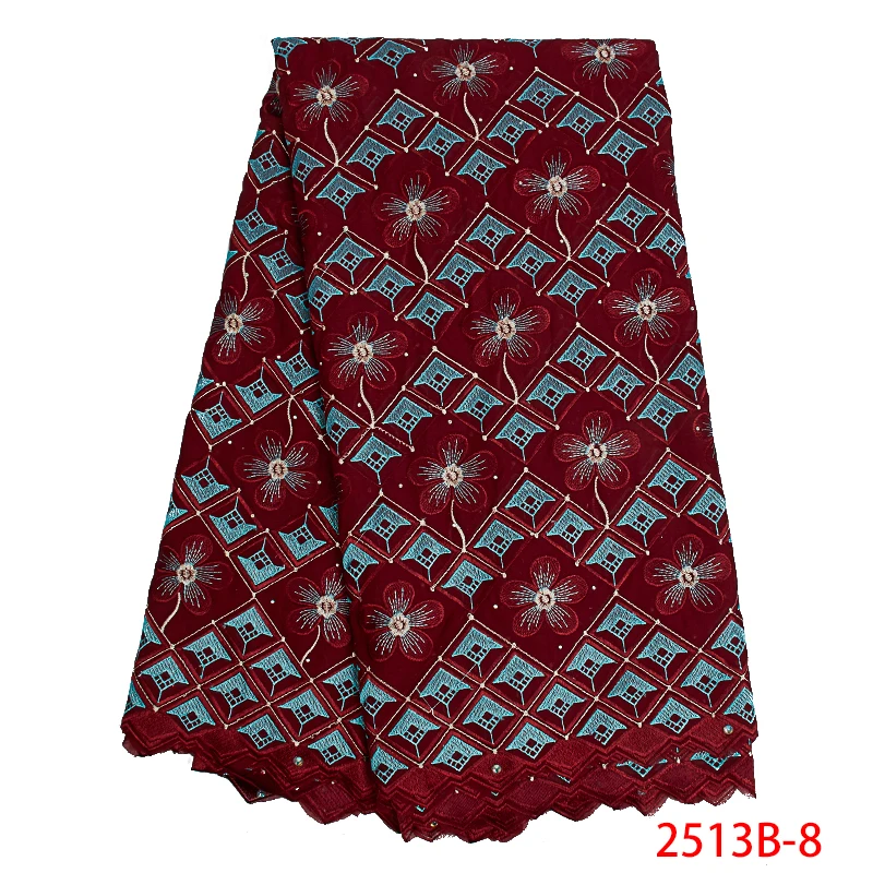 

Cotton Swiss Lace Material for African Women Newest Fushia Swiss Voile Lace Switzerland Embroidered Fabric Cotton AMY2513B
