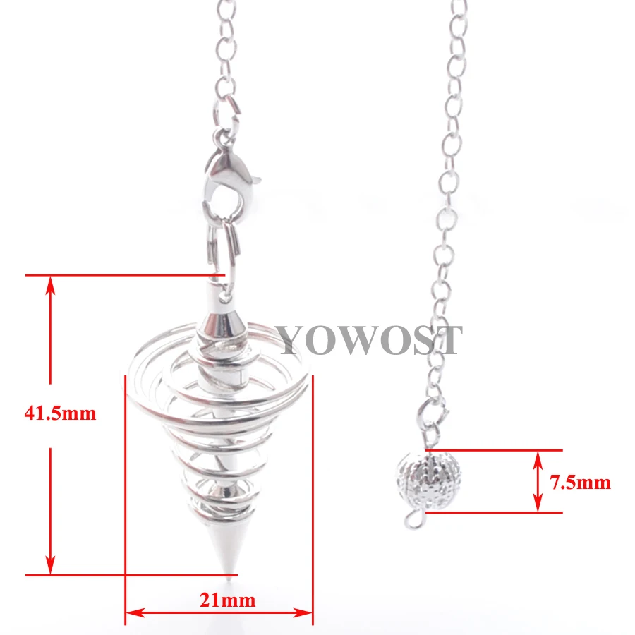 Спираль в форме конуса серебряная пирамида кулоны Divination духовный амулет кулон