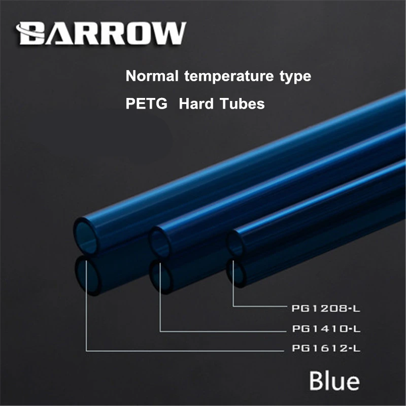 Barrow 2 шт. PETG жесткий тюбик прозрачный/синий/зеленый/ID 8 мм/redod 12 мм-id 10 мм/OD 14 16 мм