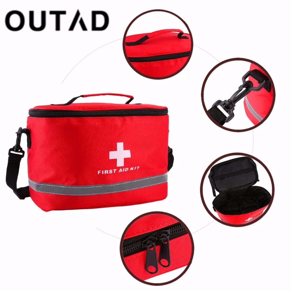 

OUTAD Nylon Striking Cross Symbol High-density Ripstop Sports Camping Home Medical Emergency Survival First Aid Kit Bag Outdoors