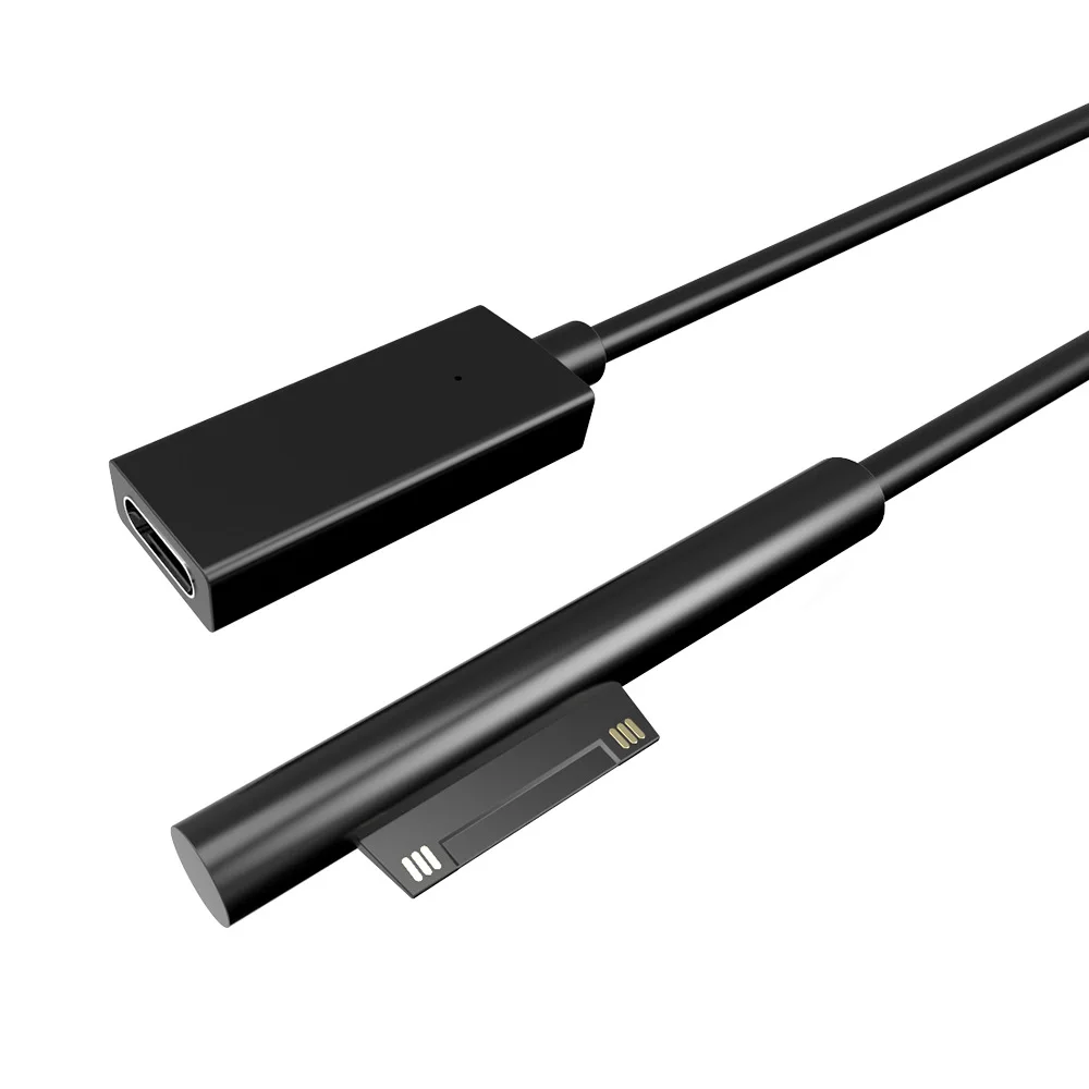 15 в 3 А usb 2.0 Type-C женский блок питания для Microsoft Surface Pro 4 5 6 Go Tablet PD 20 см Кабель-адаптер