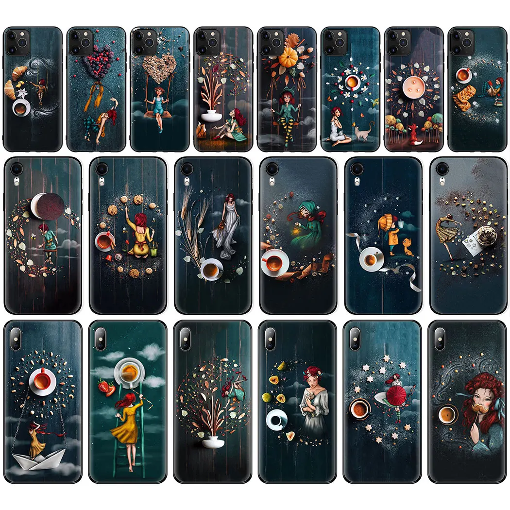 Мягкий силиконовый чехол с изображением десерта кофе для iPhone 11 Pro Max 6 7 8 Plus 5 5S 6S X XR