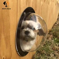 Dog Fence Window Dome Peek Bubble Acrylic Transparent Durable Outdoor Windows Enclosure Security Gate For Cats And Dogs