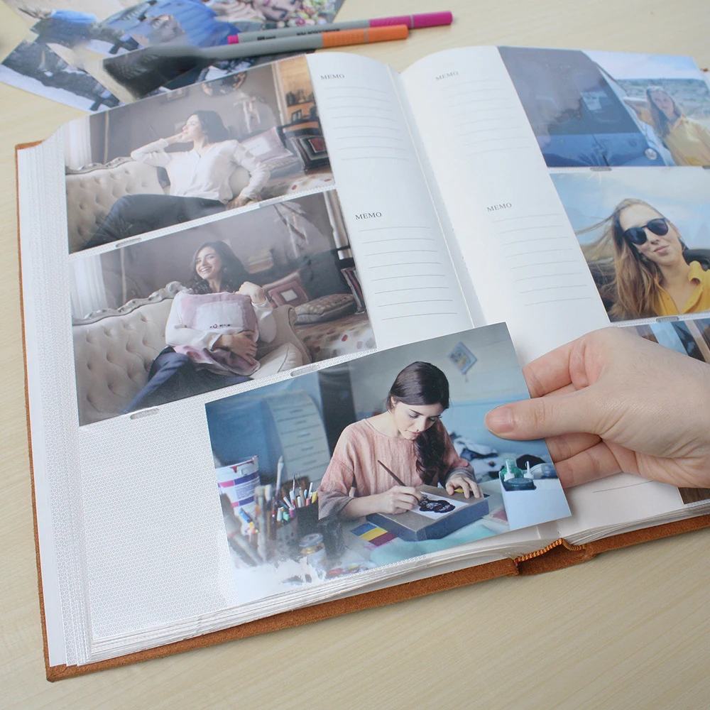 

6 Inch Retro Interleaf Type Photo Albums Creative Wedding Photo Album Stamp Album Scrapbook Children's Growth Commemorative Book