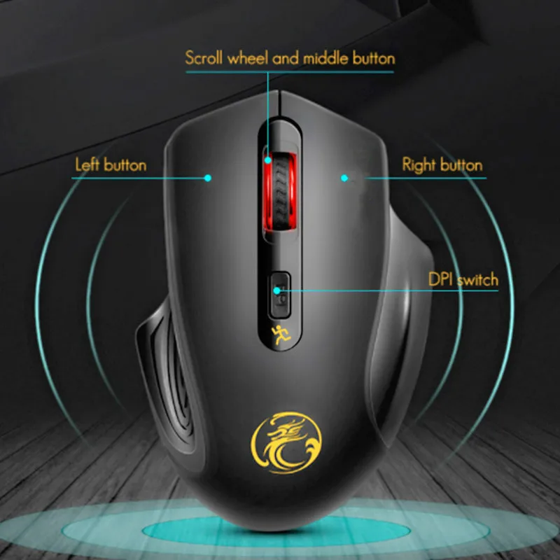 Бесшумная Беспроводная оптическая мышь USB 2 0 2000DPI 4 ГГц|Мыши| |