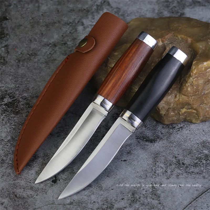 Ручной нож для мяса маленький прямой кемпинга на открытом воздухе искусственный