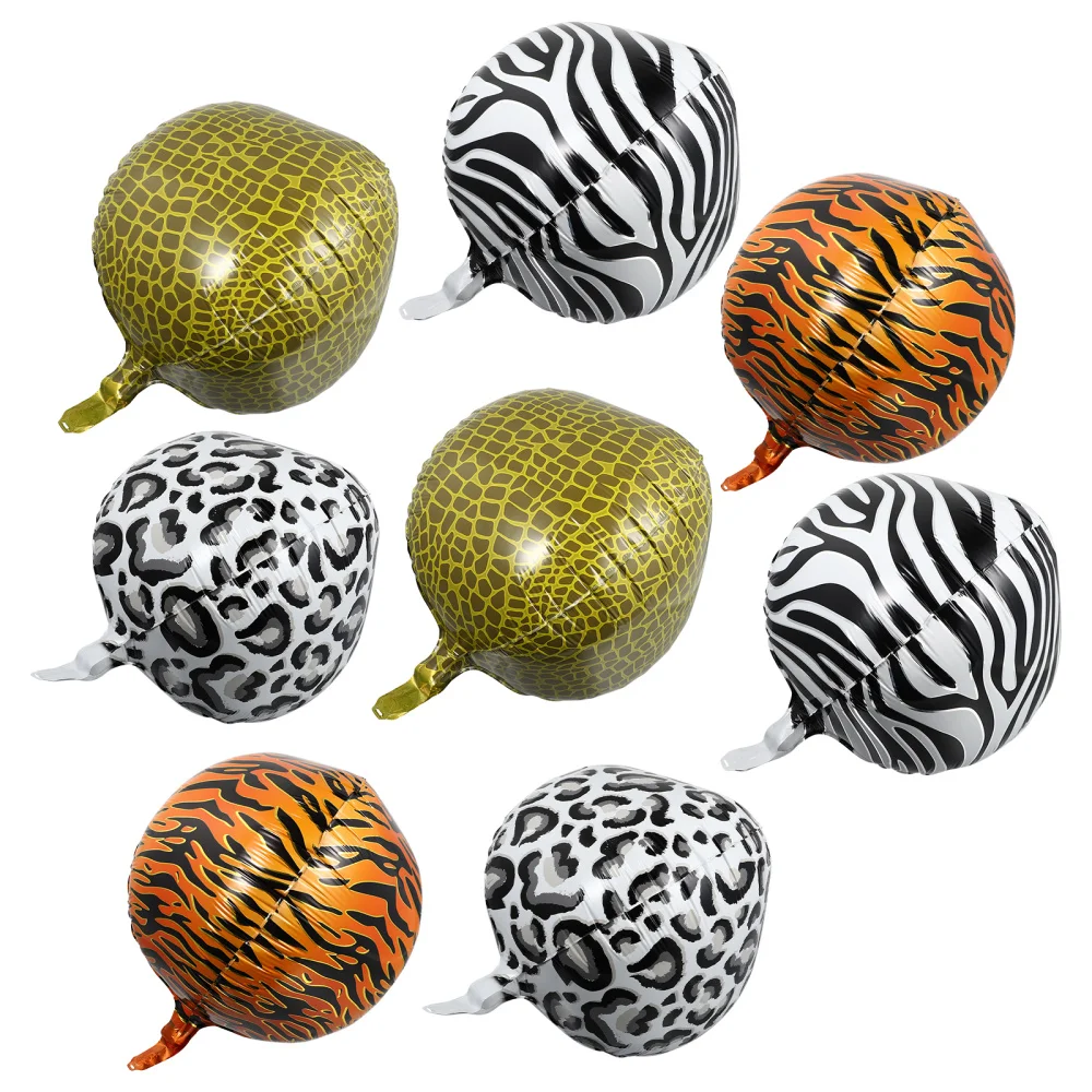 

8PCS Animal Pattern Aluminium Film Balloon Multi-functional Practical Balloon