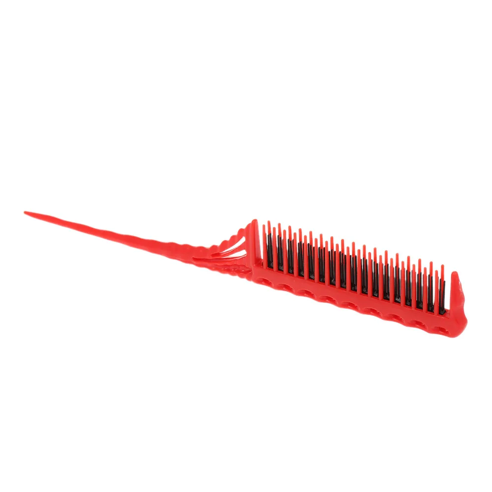 1pcs Portable 3-Row Teeth Teasing Comb Detangling Brush Rat Tail Adding Volume Back Coming Hairdressing Hair Hairbrush | Красота и