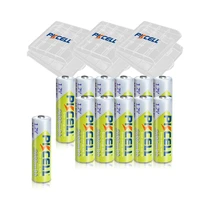 12pcs pkcell aa rechargeable battery nimh 1 2v 2600mah 1 2v 2a batteries 3pcs battery boxes holder case