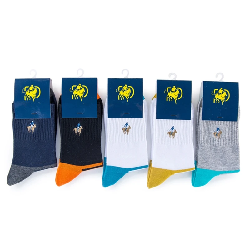 2020 Sale Autumn And Winter New Embroidery Men Socks High-grade Fight Color Cotton In The Tube Men's Casual Wholesale | Мужская