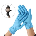 10 шт. Одноразовые черные нитриловые перчатки, Многофункциональные бытовые перчатки для мытья, универсальные маслонепроницаемые антистатические латексные перчатки