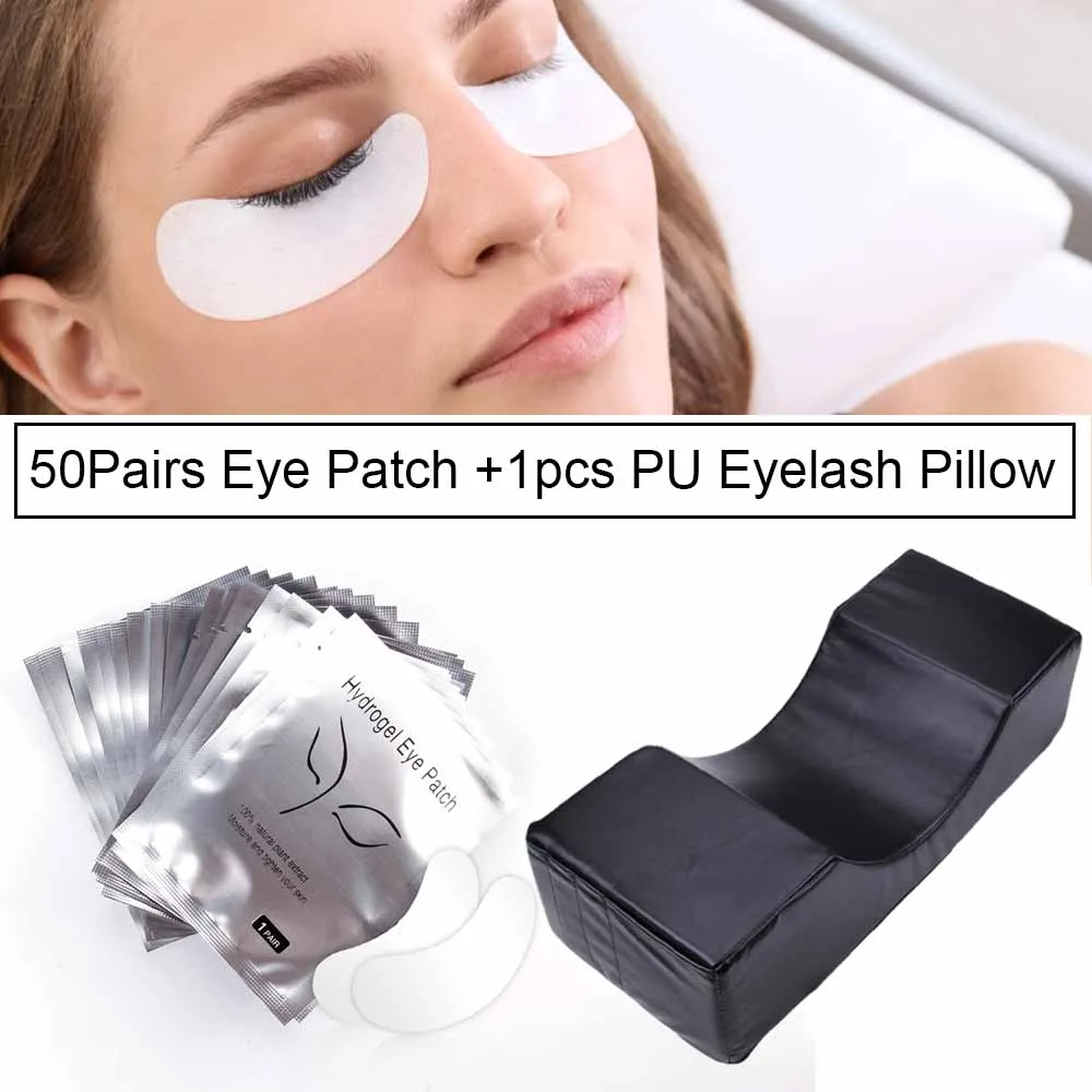 50pairs/pack Paper Patches for Eyelashes Under Eye Pads Patch And Eyelash Extension Neck Pillow Memory Foam Lash | Красота и здоровье