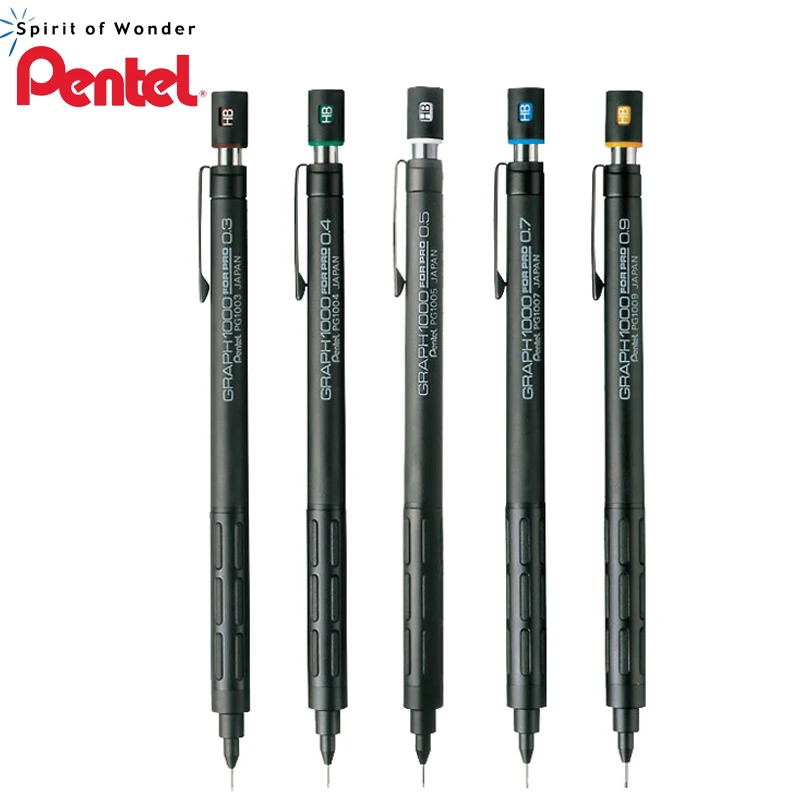 1 шт. Pentel graph0.3 мм/0,5 мм/0,7 мм/0,9 мм PG1000 для профессионального классического механического рисования, карандаш для рисования, механический карандаш